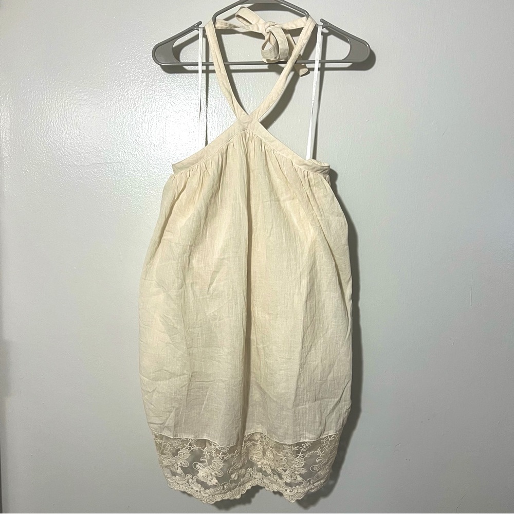 Tularosa Bohemian Y2K Cotton Flowy Halter Tunic Sz S